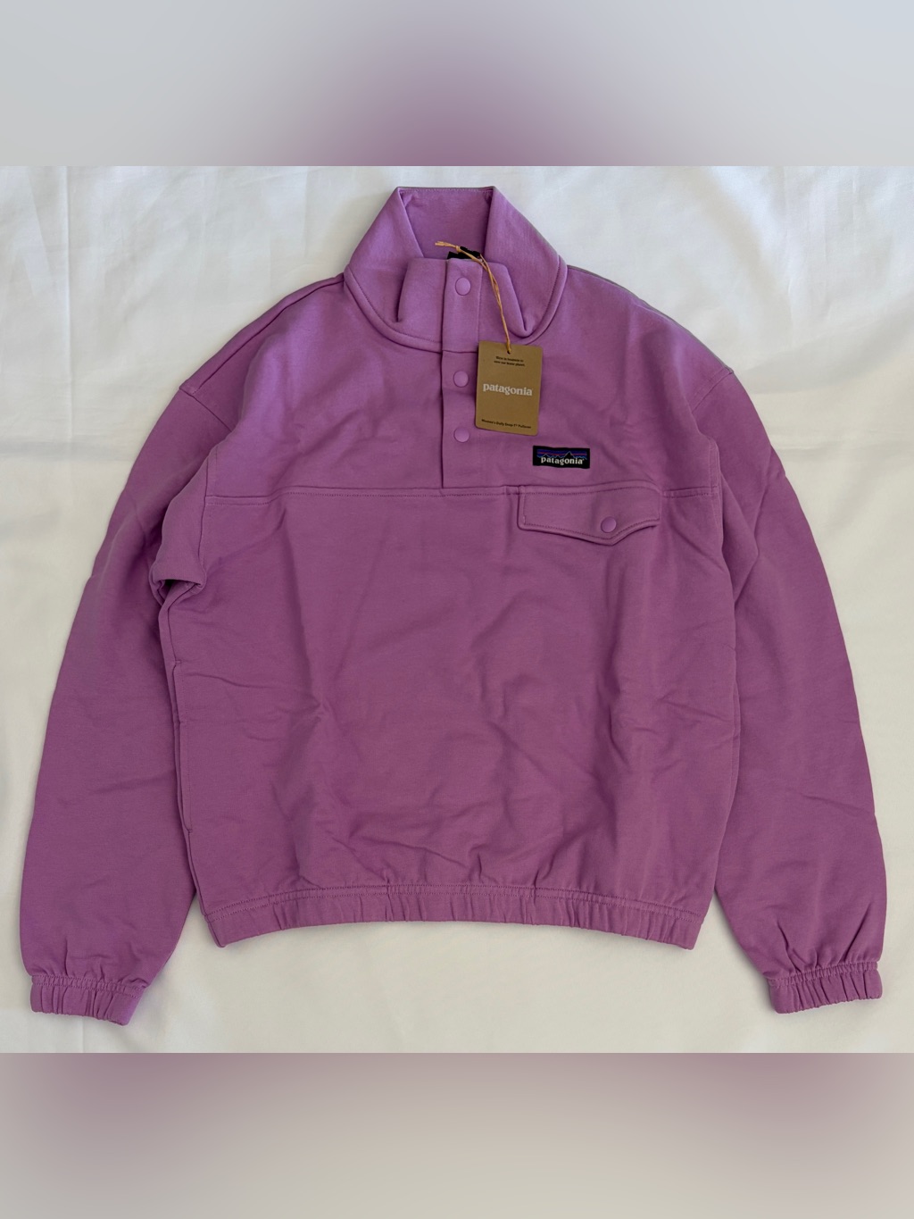 Patagonia Daily Snap-T Pullover P/O Women's Size S Brisk Purple